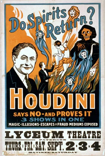Houdini performing his handcuff escape