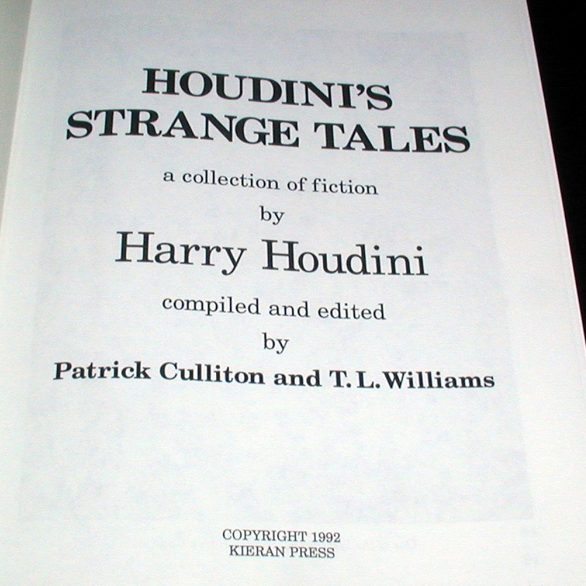 Houdini was a great writer too
